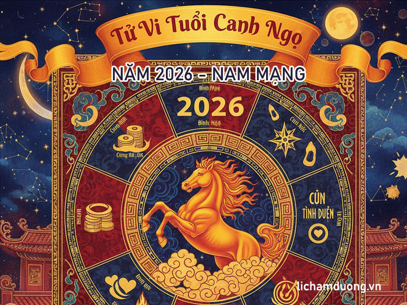 Tử vi năm Bính Ngọ 2026 tuổi Canh Ngọ 1990, nam mạng