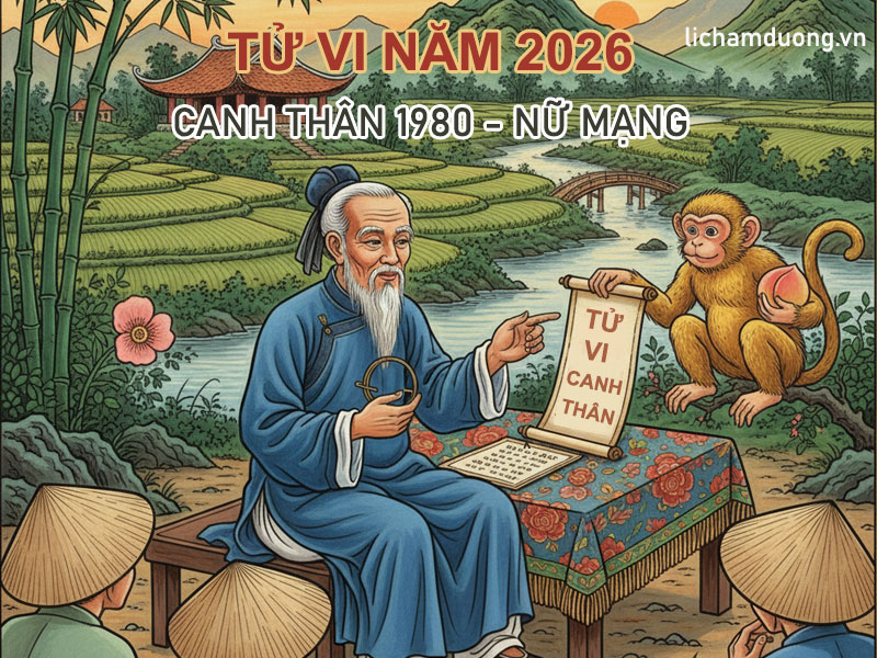 Tử vi năm Bính Ngọ 2026 tuổi Canh Thân 1980, nữ mạng