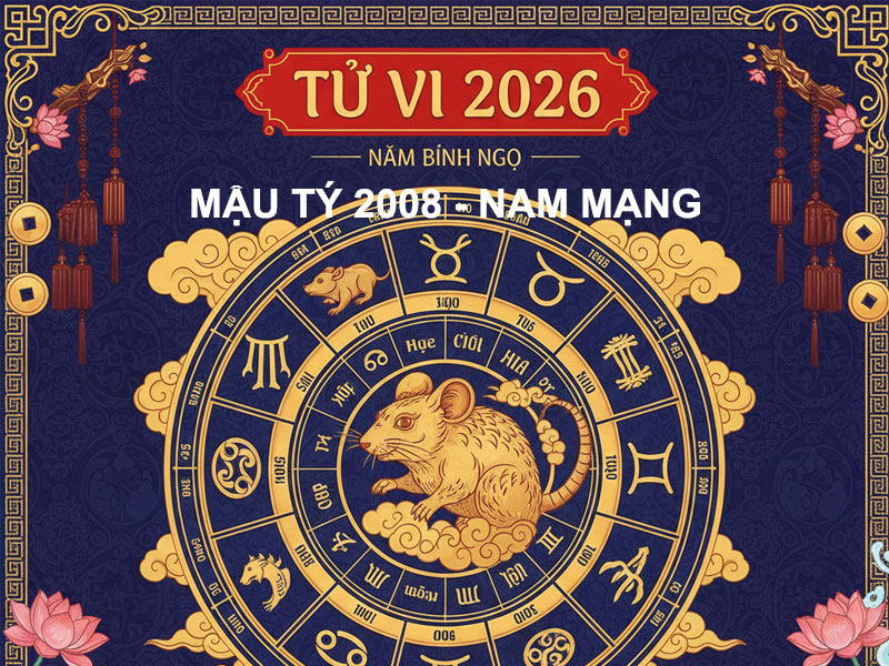 Tử vi năm Bính Ngọ 2026 tuổi Mậu Tý 2008, nam mạng