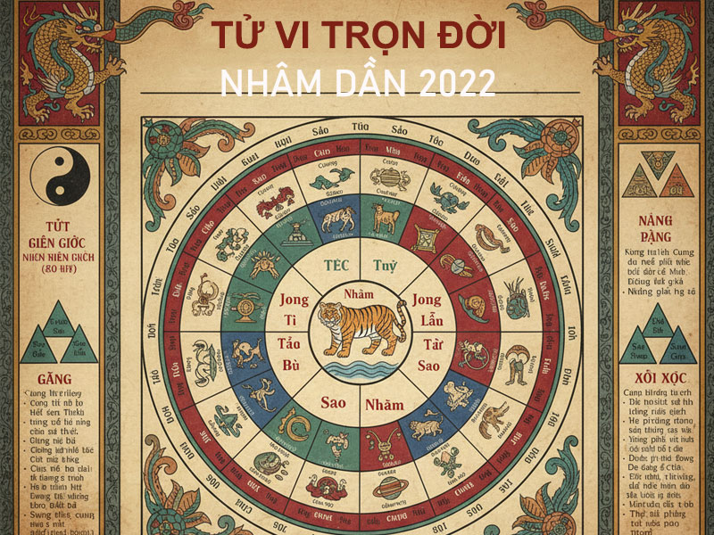 Tử vi trọn đời tuổi Nhâm Dần 2022 nam mạng chi tiết nhất