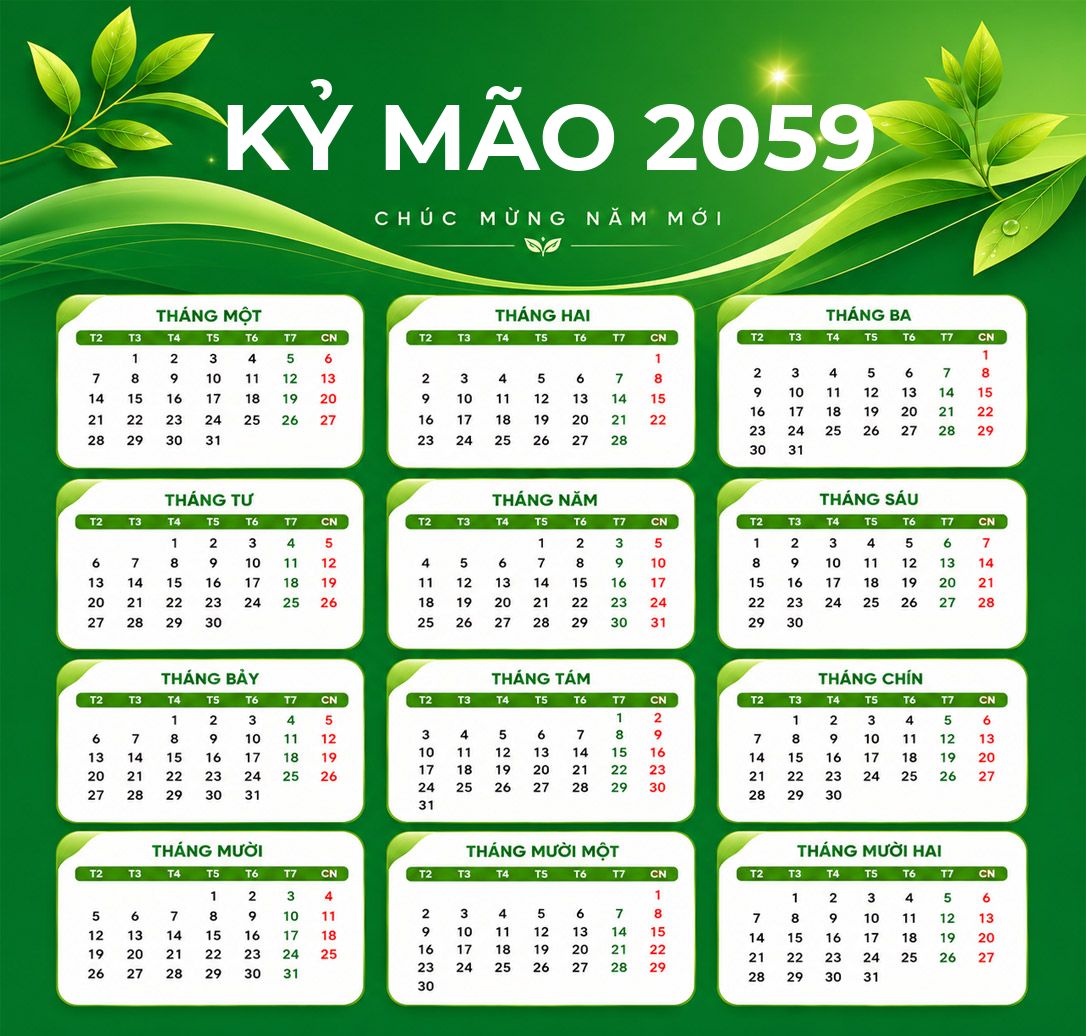 Xem lịch âm năm Kỷ Mão 2059